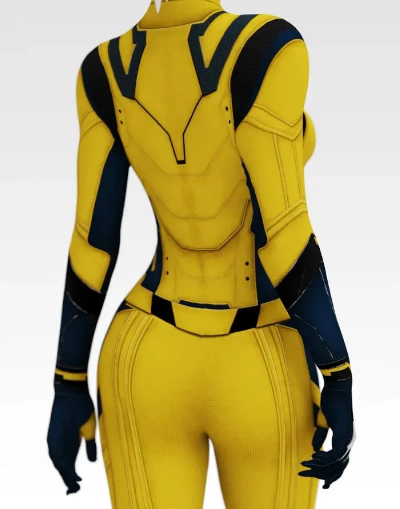 Déguisement Wolverine - Combinaison Jaune et Bleu Marine