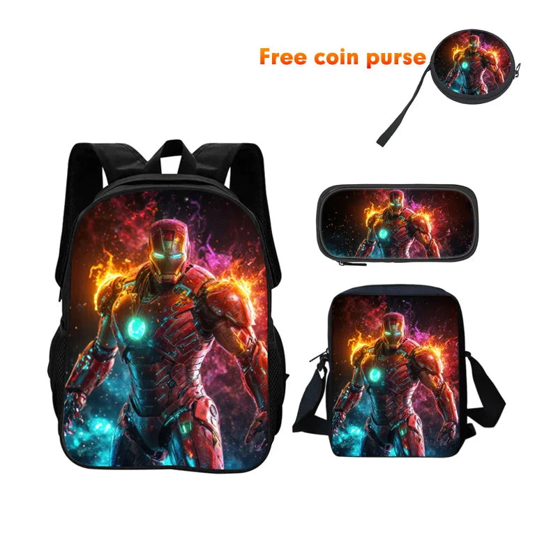 Ensemble Cartable 3 Pièces Avengers Iron Man - Nébuleuse Feu Glace