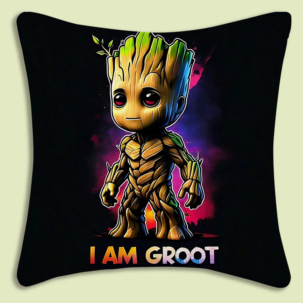Housse de Coussin Baby Groot - I Am Groot Fond Nébuleuse