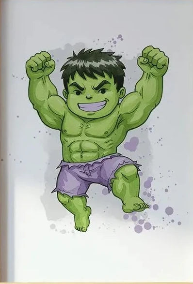 Poster Aquarelle Hulk - Poings Levés