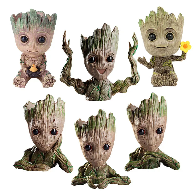Pot à Plantes Baby Groot - Porte-Crayons Multi-Poses Rangement