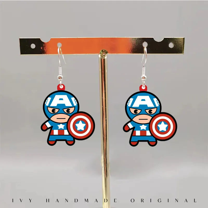 Boucles d'Oreilles Avengers Captain America