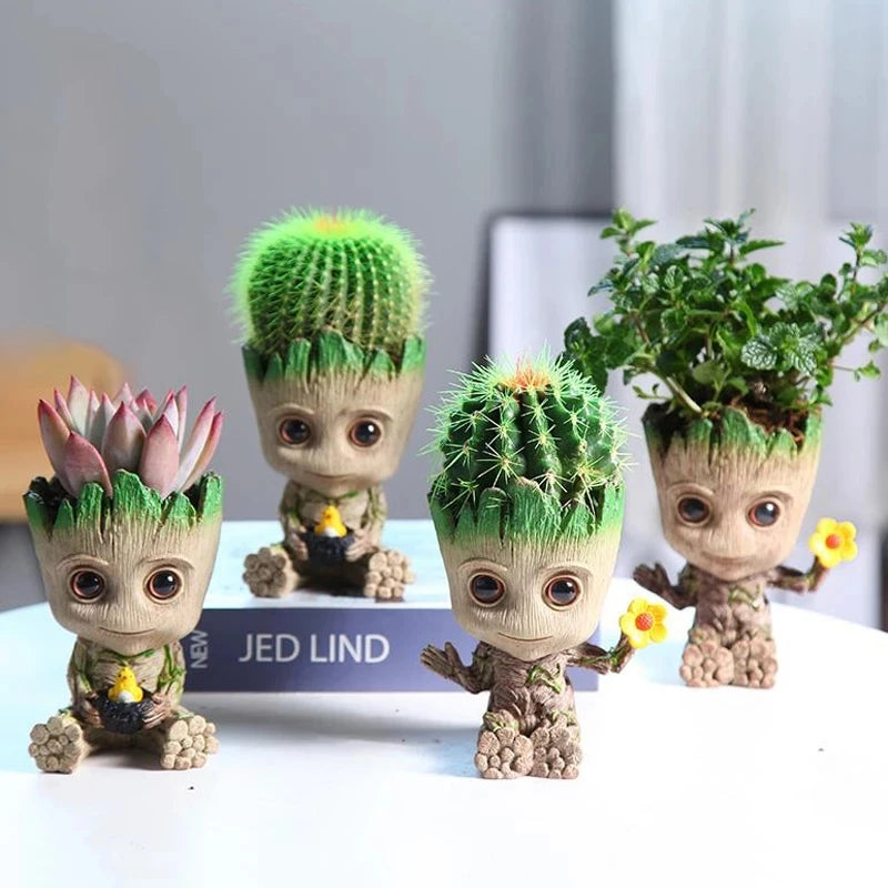 Pot à Plantes Baby Groot - Porte-Crayons Multi-Poses Rangement