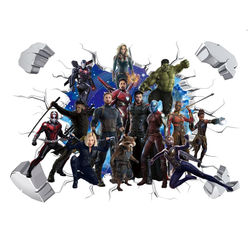 Sticker Mural Avengers Captain America - Décoration 3D Chambre Enfant