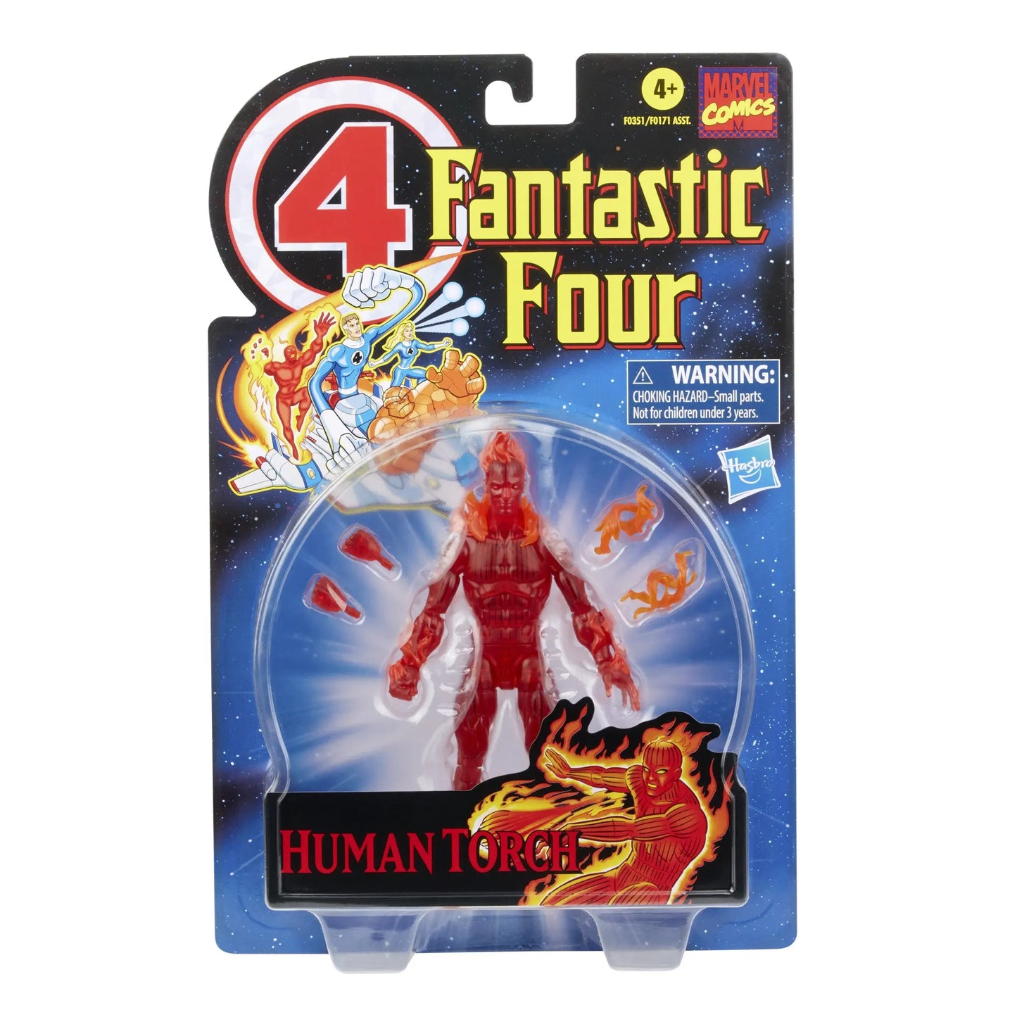 Figurine Marvel Legends Fantastic Four Retro Wave - The Thing Torche Humaine Femme Invisible M. Fantastique Psycho-Man 6 Pouces