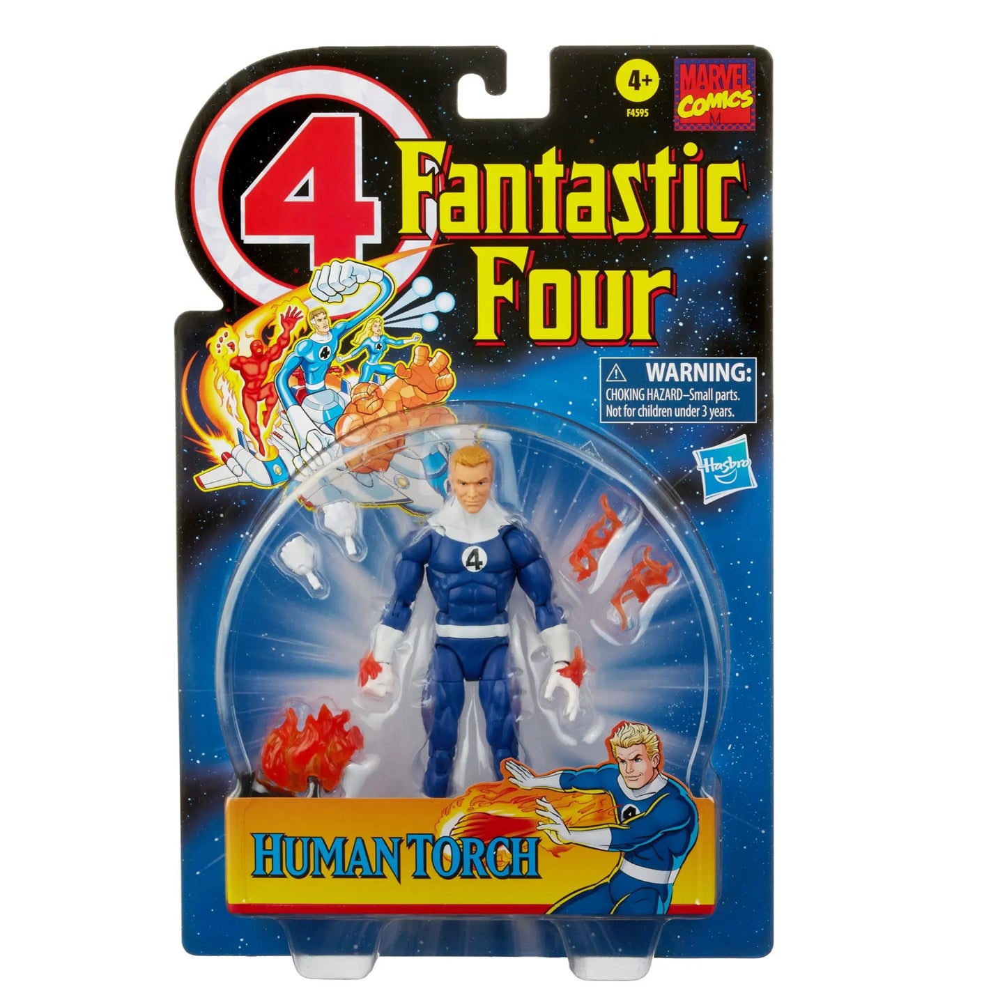 Figurine Marvel Legends Fantastic Four Retro Wave - The Thing Torche Humaine Femme Invisible M. Fantastique Psycho-Man 6 Pouces