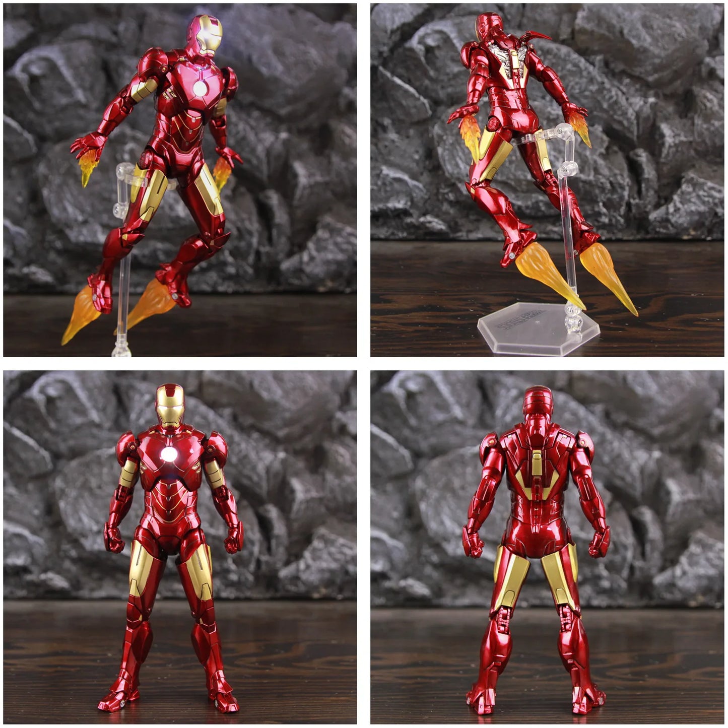 Figurine LED Avengers Iron Man Mark IV - Pose Statique Mains Interchangeables