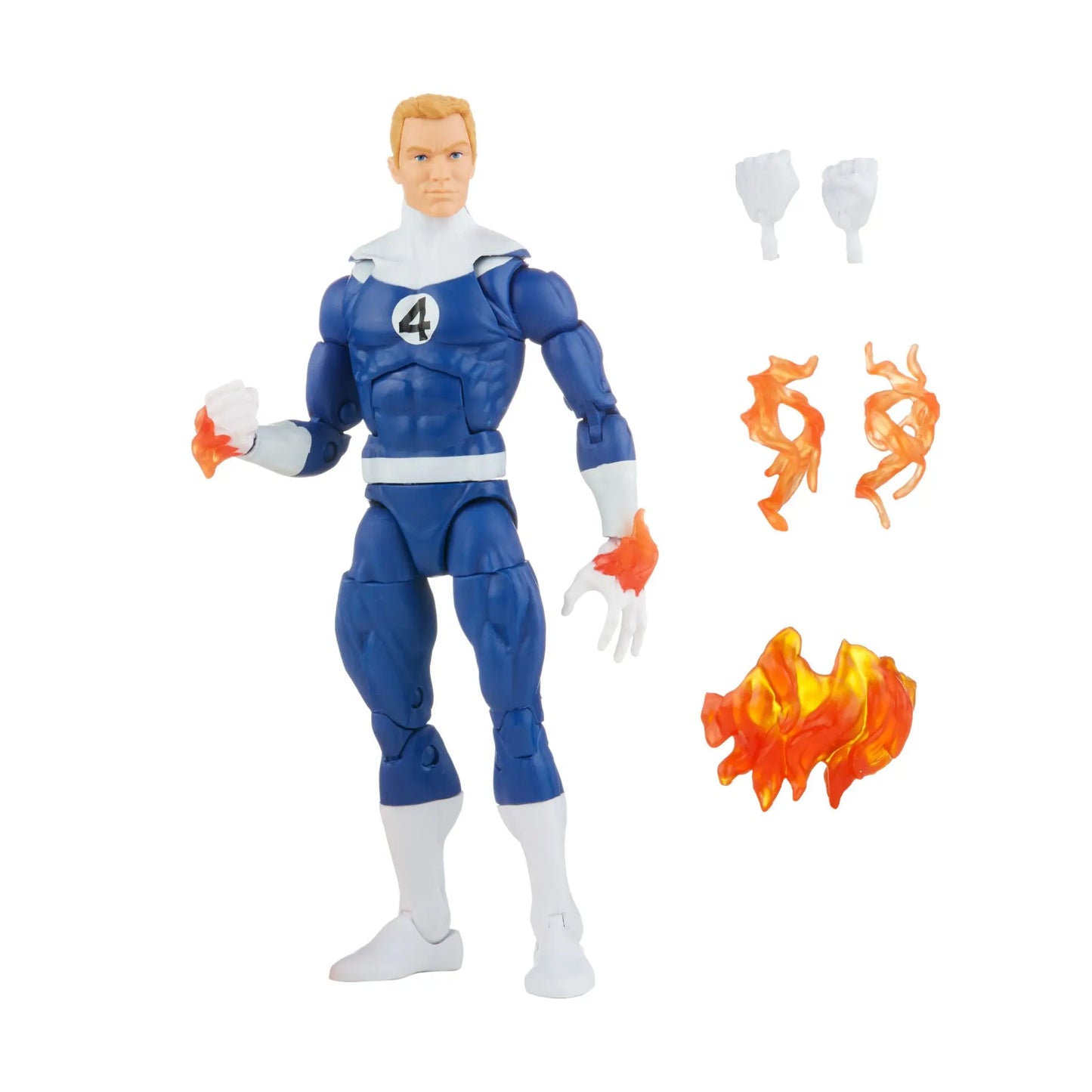 Figurine Marvel Legends Fantastic Four Retro Wave - The Thing Torche Humaine Femme Invisible M. Fantastique Psycho-Man 6 Pouces