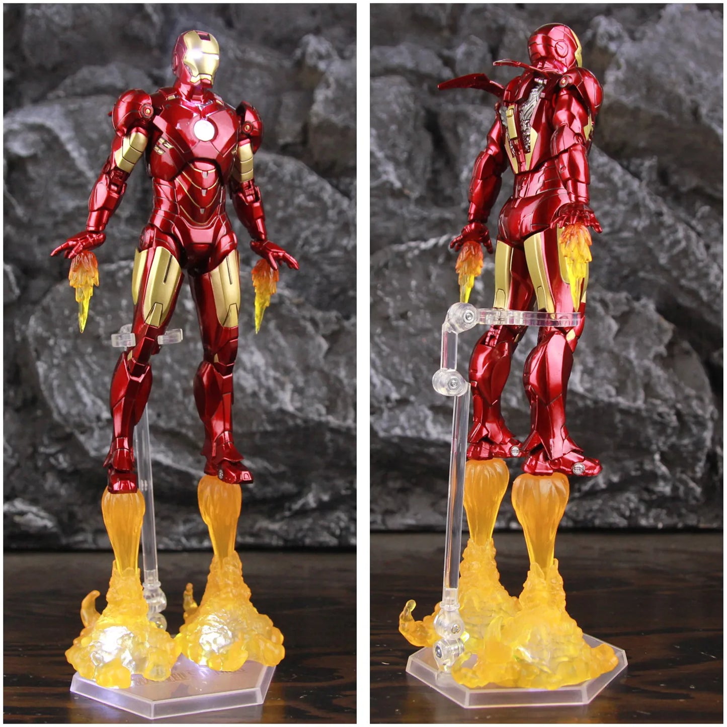 Figurine LED Avengers Iron Man Mark IV - Pose Statique Mains Interchangeables