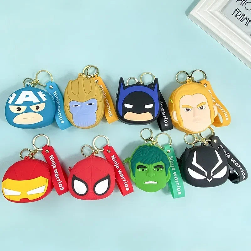 Porte-Monnaie Silicone Avengers Black Panther - Masque Noir Argenté