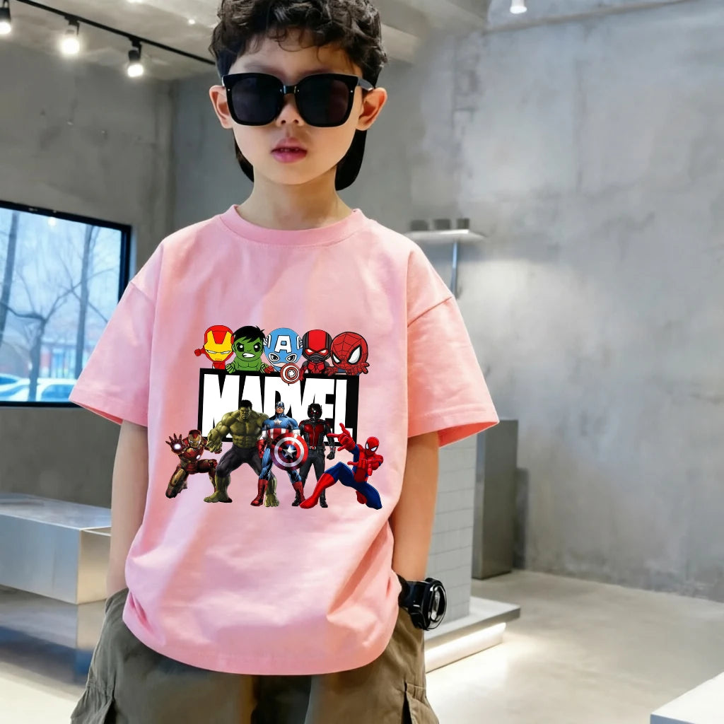 T-shirt Enfant Marvel - Groupe Chibi Multicolore