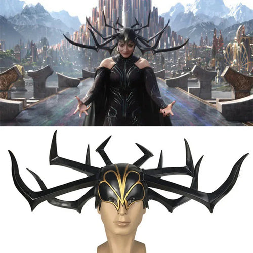 Casque Cosplay Hela - Déesse de la Mort Couronne Noire