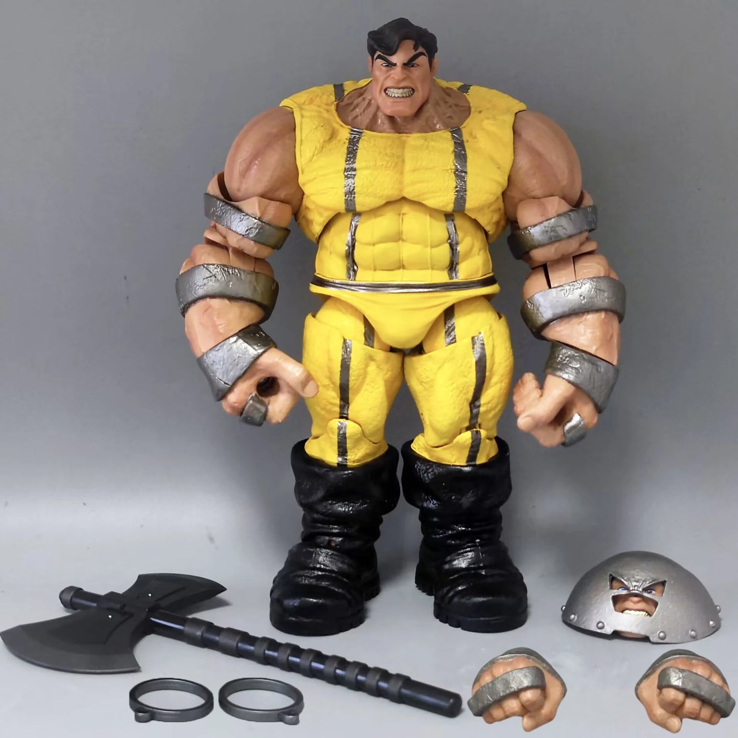 Figurine Wolverine Prison Weapon X - Combinaison Jaune Hache Menottes 9 Pouces