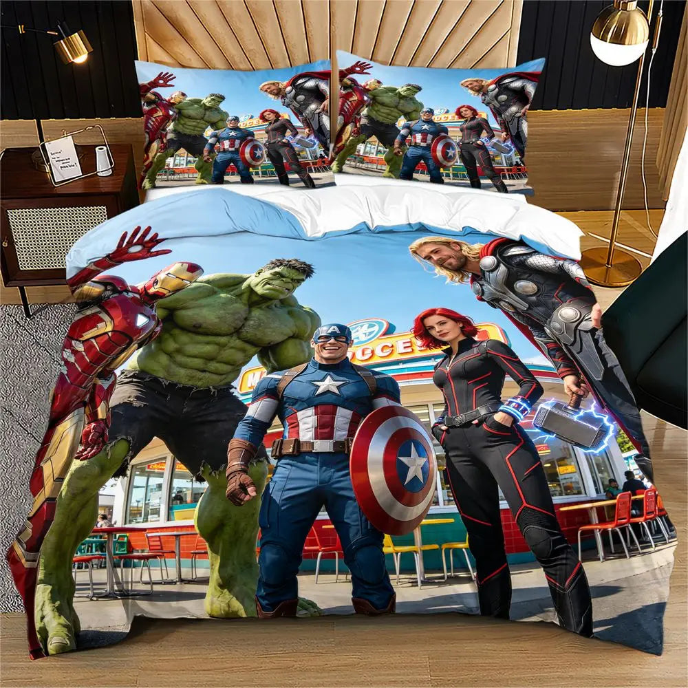 Housse de Couette Avengers - Groupe Photo Parc Attractions