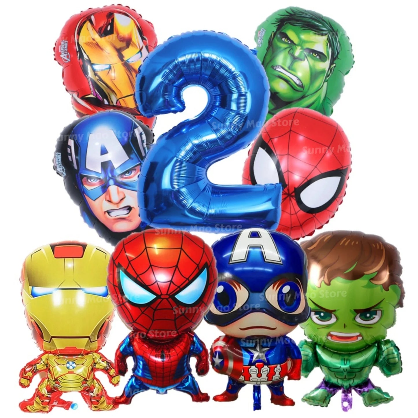 Kit Décoration Anniversaire Avengers - Ballons Chiffres Iron Man Spider-Man