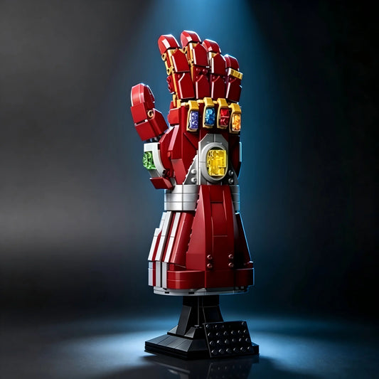 Puzzle 3D Gant Nano de l'Infini Iron Man - Set Construction 675 Pièces Rouge Or
