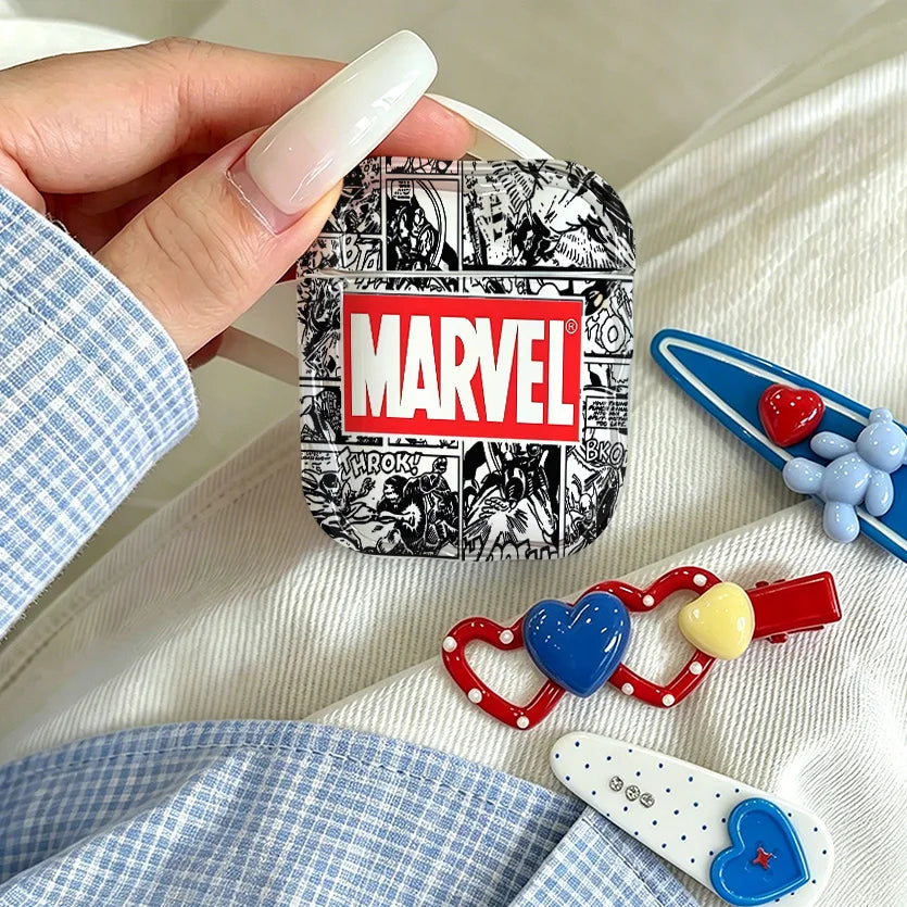 Étui Airpods Marvel Comics - Motif Bande Dessinée Noir et Blanc