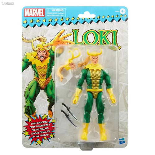 Figurine Hasbro Loki Vintage - Costume Classique Vert Or Poignards