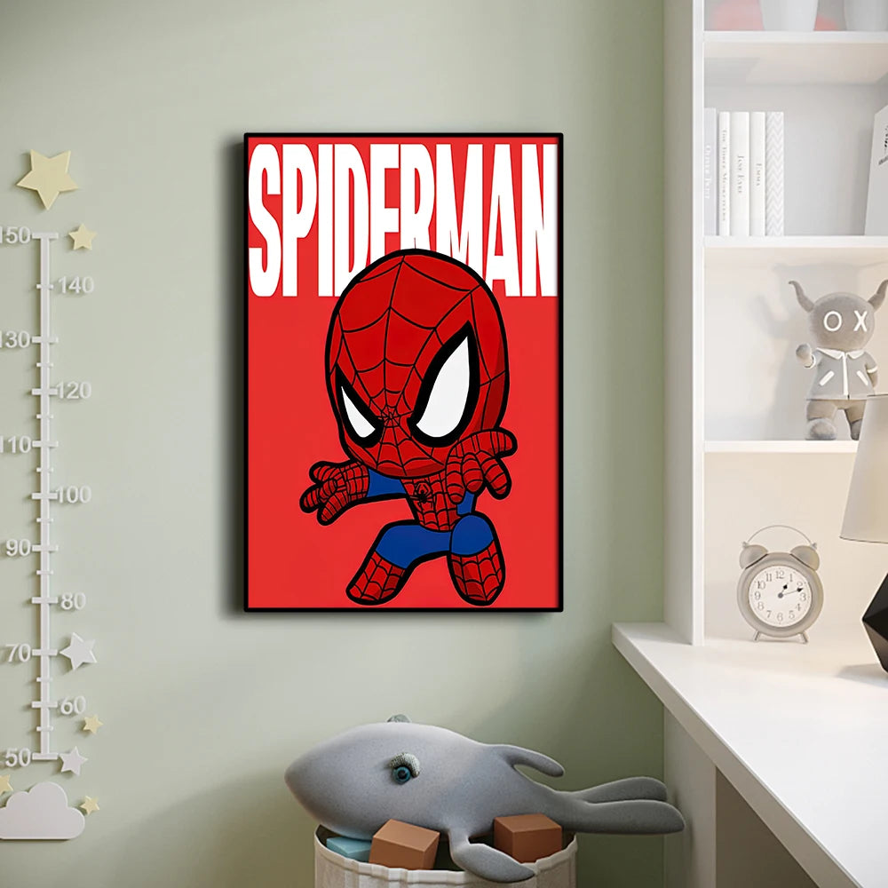 Poster Avengers Hulk - Style Chibi Fond Vert