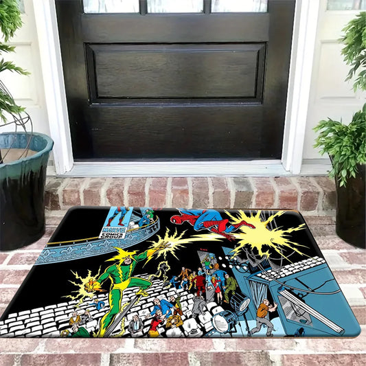 Tapis Marvel Avengers - Design Mosaïque Comics Multicolore
