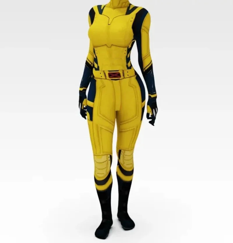 Déguisement Wolverine - Combinaison Jaune et Bleu Marine