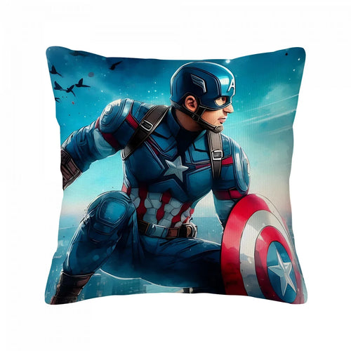 Housse de Coussin Captain America - Saut au-dessus de la Ville