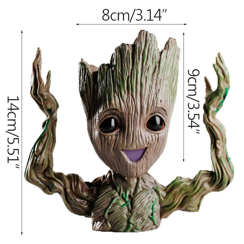 Pot à Plantes Baby Groot - Porte-Crayons Multi-Poses Rangement