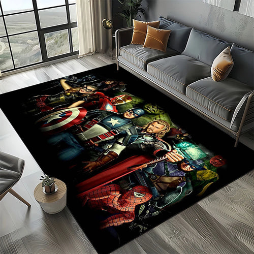 Tapis Avengers 3D - Design Panthère Orange Léopard