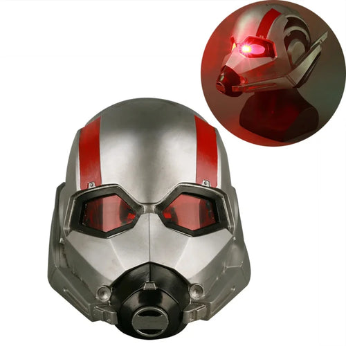 Casque Ant-Man - Design Gris Argenté LED Rouge