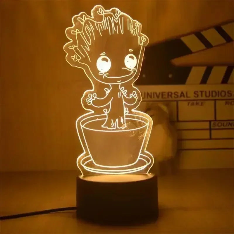 Lampe LED Avengers Baby Groot - Pot 3D 18cm