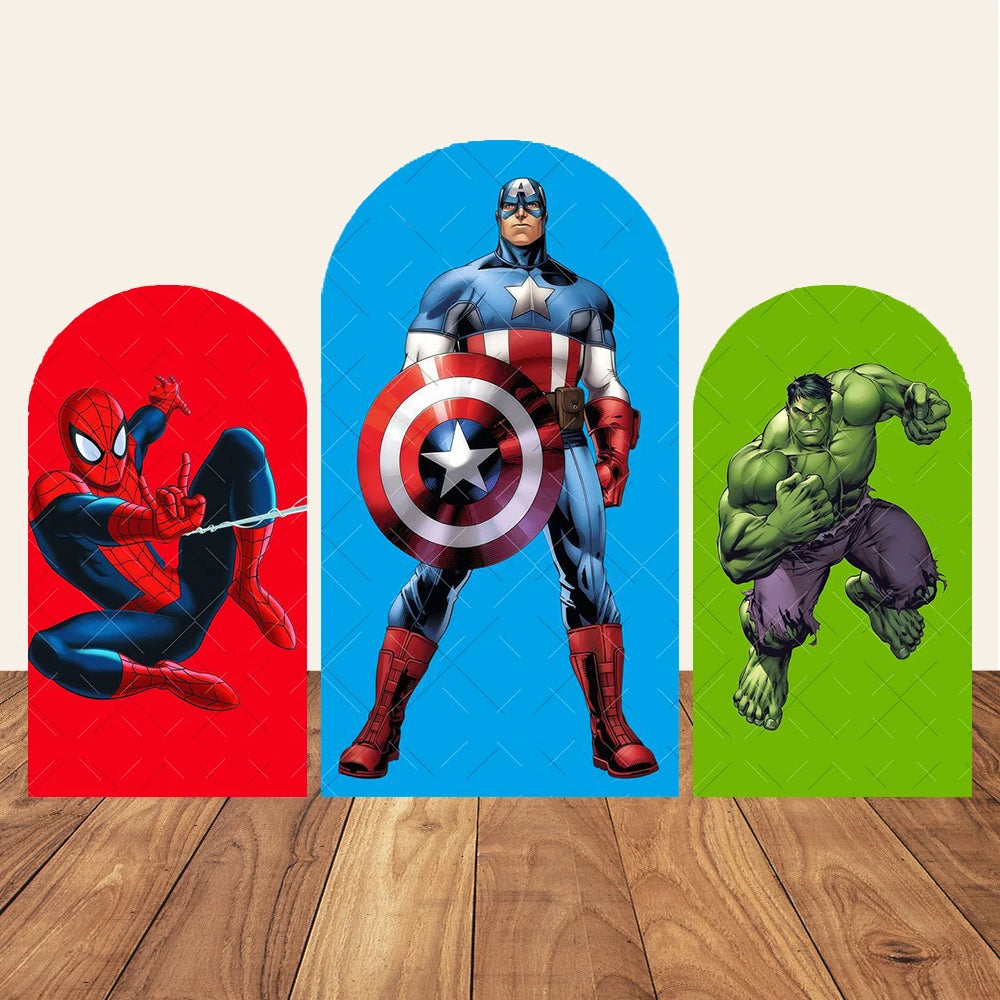 Fond de Fête Arche Avengers Hulk - Décombres en Feu
