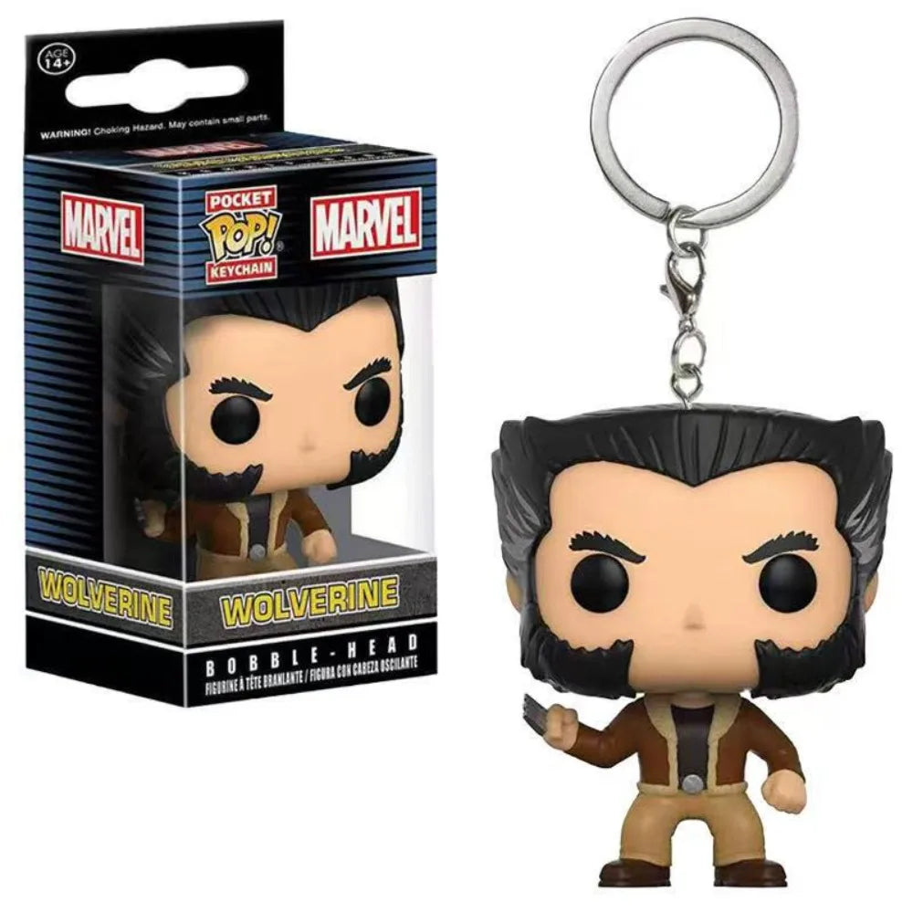 Porte-Clés Funko Pop Wolverine - Bobble-Head Tenue Marron