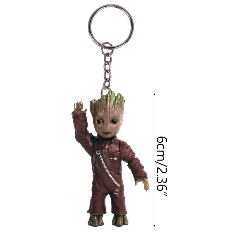 Porte-Clés Baby Groot Figurine 3D - Costumes Variés Collection