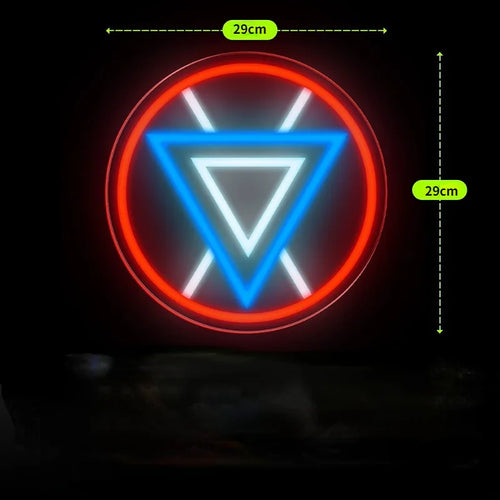 Néon LED Avengers Iron Man - Réacteur Triangulaire