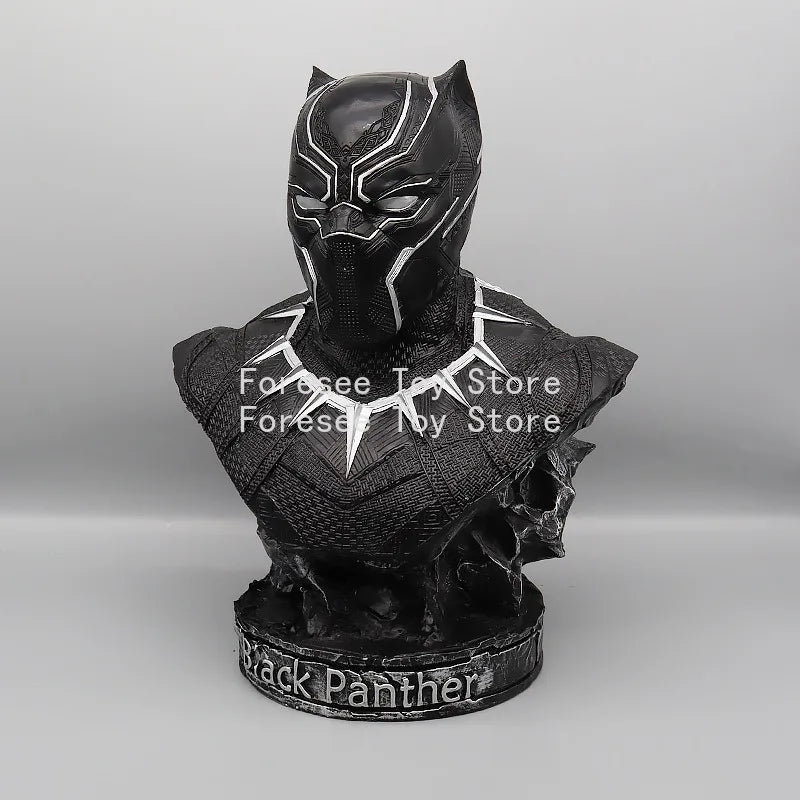Buste Avengers Black Panther - Sculpture Résine Argenté 35cm