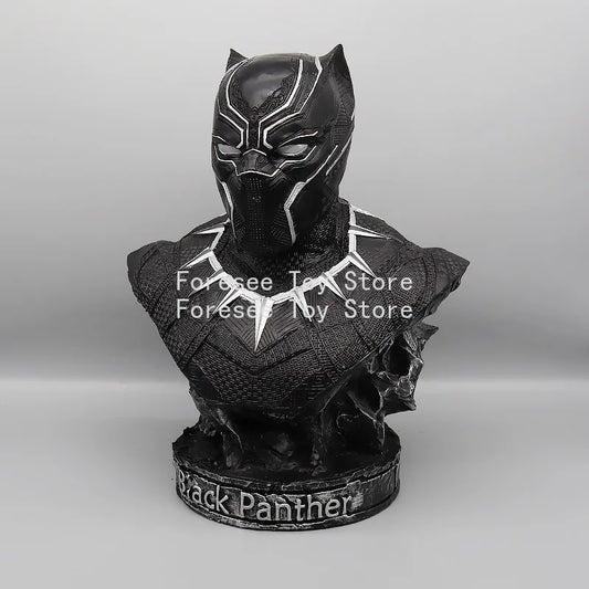 Buste Avengers Black Panther - Sculpture Résine Argenté 35cm