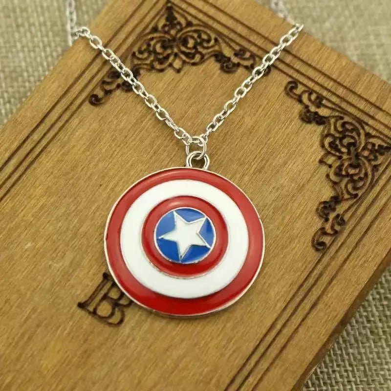 Collier Avengers Captain America - Pendentif Bouclier