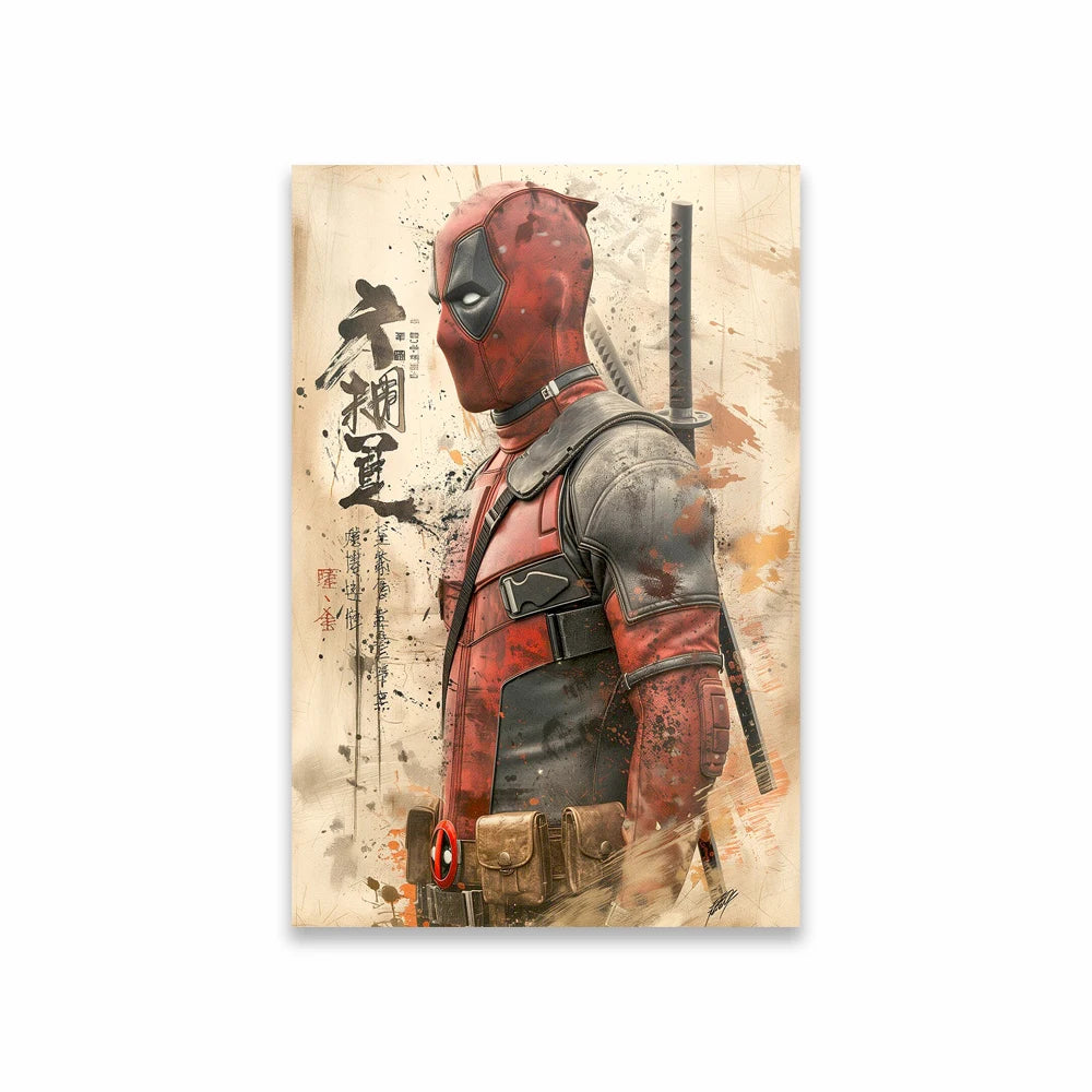 Poster Avengers Deadpool - Style Samouraï Japonais