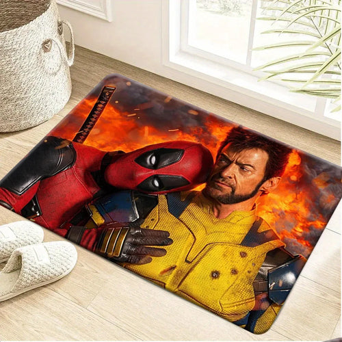 Tapis Marvel Deadpool & Wolverine - Design Duo Flammes
