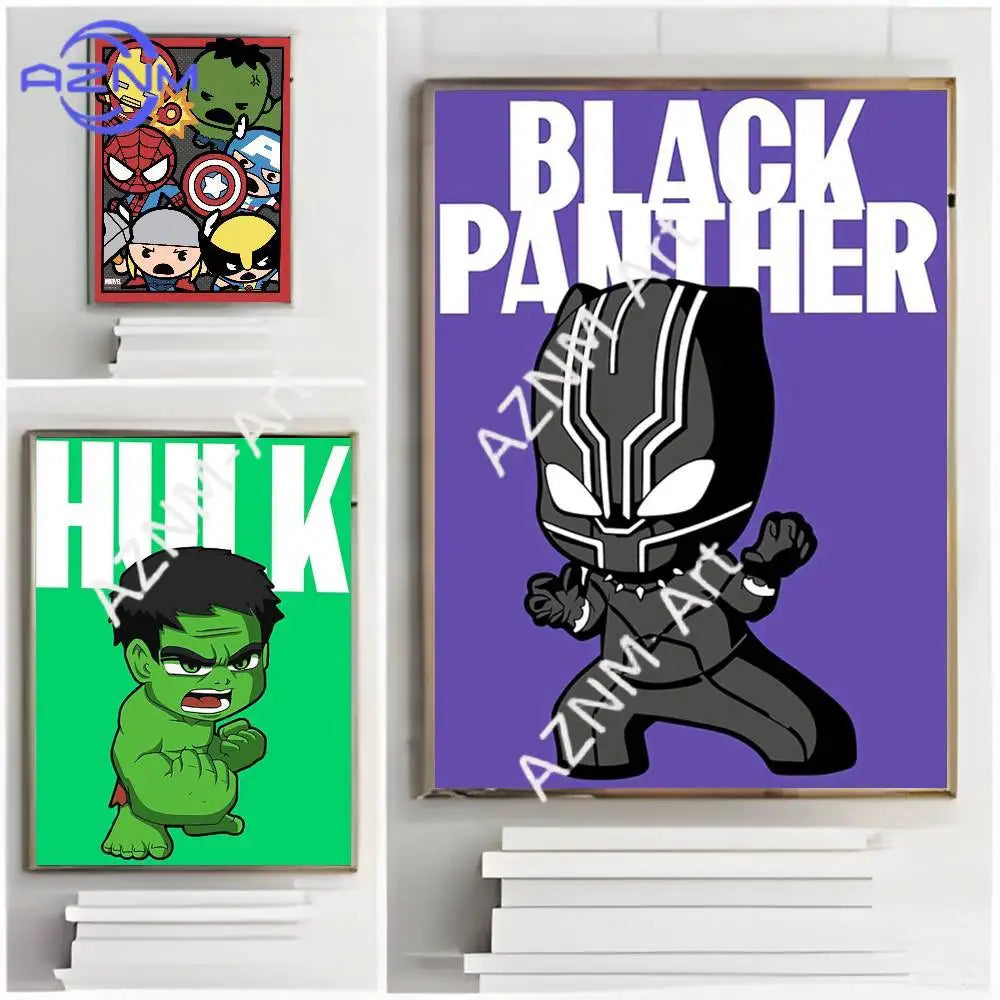 Affiche Chibi Wolverine - Fond Jaune