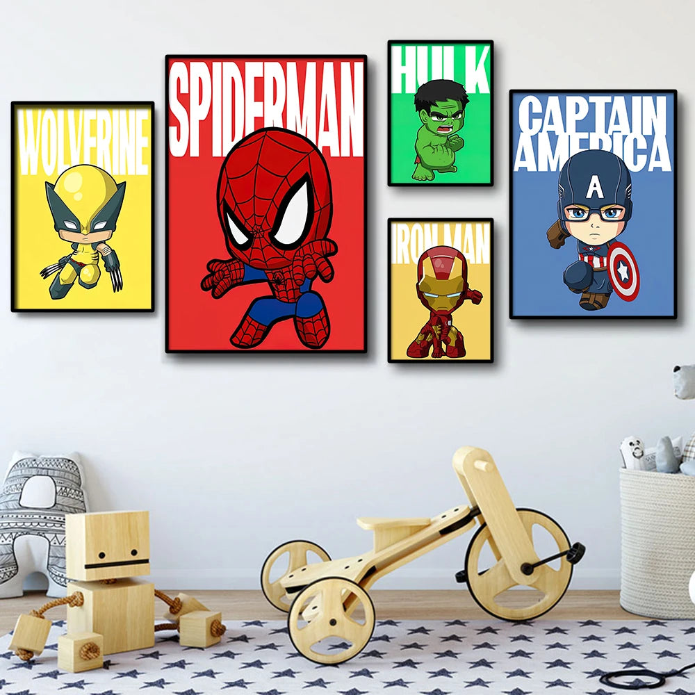 Poster Avengers Captain America - Style Lego Fond Bleu
