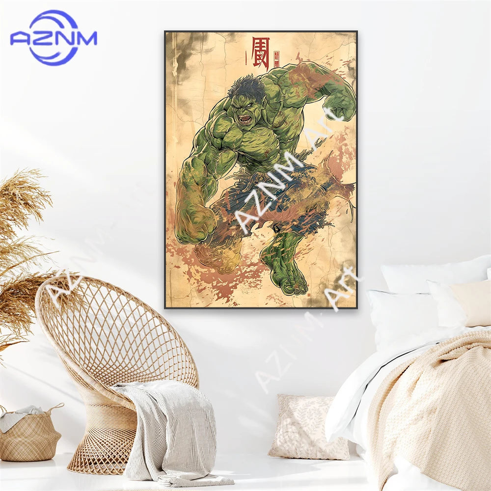 Poster Avengers Iron Man - Vague Japonaise Ukiyo-e