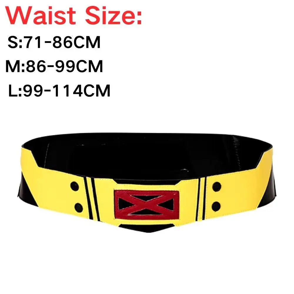 Déguisement Wolverine - Veste en Cuir Jaune et Bleue avec Griffes Métalliques