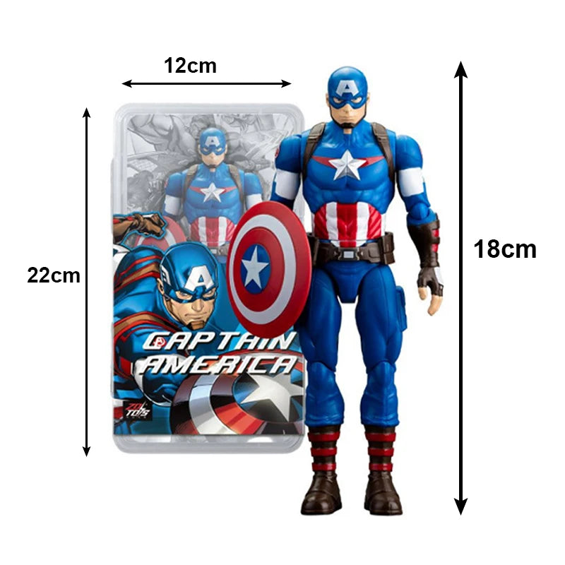 Coffret Avengers - Collection Multi-Personnages Iron Man Thor Hulk Spider-Man 18cm