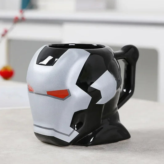 Mug Ceramique 3D War Machine - Casque Gris Rouge