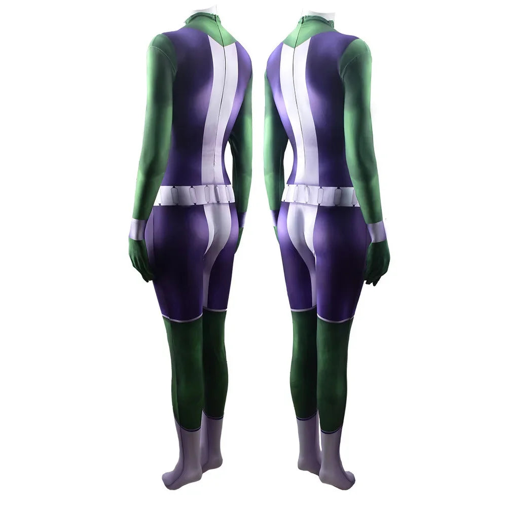 Déguisement She-Hulk - Combinaison Violette et Blanche