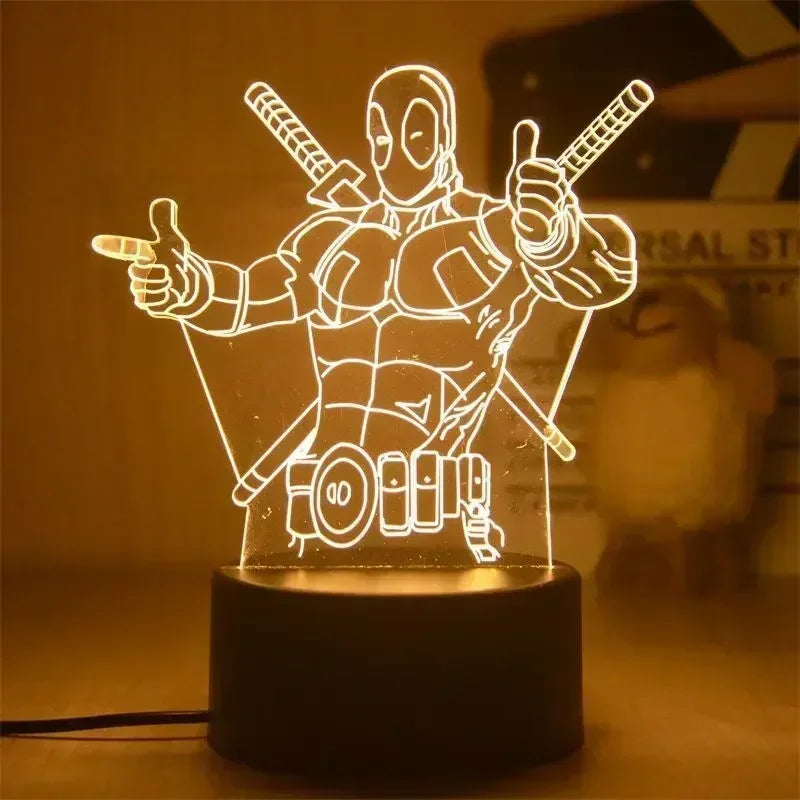 Lampe LED Avengers Deadpool - Katanas 3D 18cm