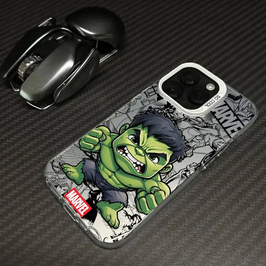 Coque Xiaomi Avengers Hulk - Chibi Poing Levé Bordure Blanche
