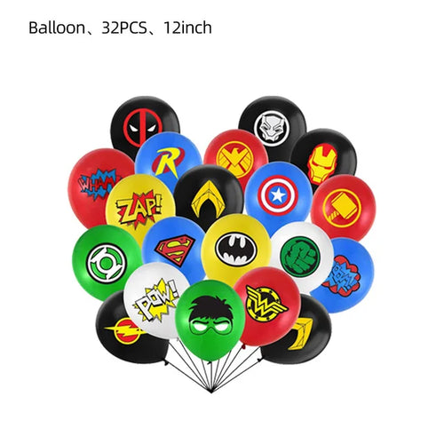 Décoration Anniversaire Avengers - Kit 32 Ballons