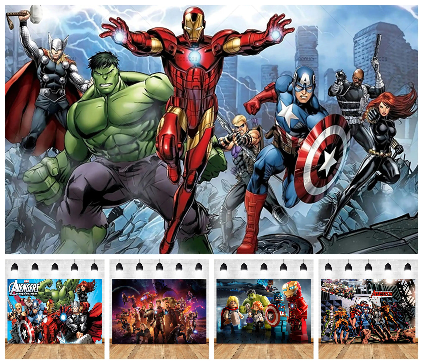 Poster Avengers LEGO - Figurines Assemblées